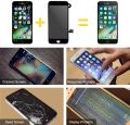 Original Bokman for iPhone 8 Black Screen Replacement Parts Full Display Assembly with Earpiece Speaker and Front Facing Camera Pre-assembled (. 