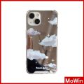 iPhone Case Acrylic Reflective Mirror Airbag Shockproof Protection Camera Clouds Stars Compatible with iPhone 11 iPhone 13 Pro Max iPhone 12 Pro Max iPhone 7 Plus iPhone xr. 