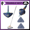 SP Dealz  360° Rotatable Adjustable Cleaning Mop Triangle Mop with Stainless Steel Long Handle Push-Pull Squeezing Cleaning Mop Dry & Wet Mop for Floor, Windows, Cleaning. 