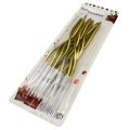 GOLDEN COLOR SPIRALS DESIGN CANDLE SET - PACK OF 12 CANDLES - CANDLES FOR CAKE DECORATION. 