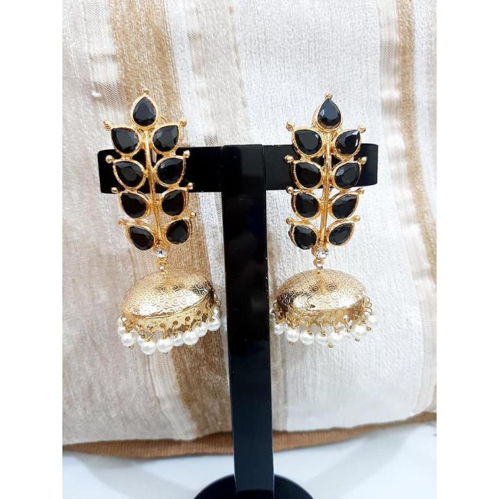Pearl Leaf Jhumkiyan
