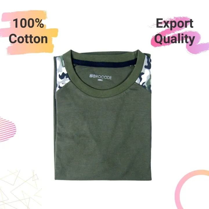 Half%20Sleeves%20T-shirt%20for%20men%20-%20Green%20-%20Image%204
