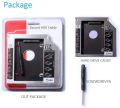 Second HDD Caddy 9.5mm SATA 3.0 for 2.5" SSD Case Hard Disk Enclosure with LED Indicator for Notebook ODD DVD-ROM, Universal 9.5mm SATA 2nd SSD HDD Hard Drive Caddy Fits In The Place Of CD/DVD-ROM Optical Drive. 