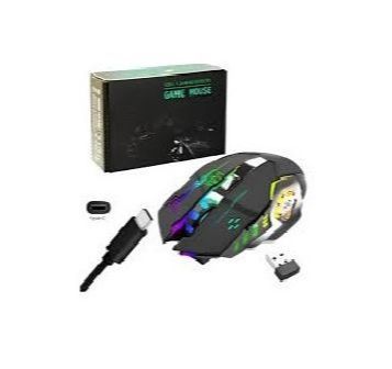 Wireless Gaming Mouse with USB Receiver,2 Side Buttons, 3600DPI, Side Wheel Ergonomic Design, 6 Buttons HXSJ T32 Vertical Wireless Side Wheel Mice Mouse for Laptop PC Computer Desktop Mouse 6 keys 3600DPI