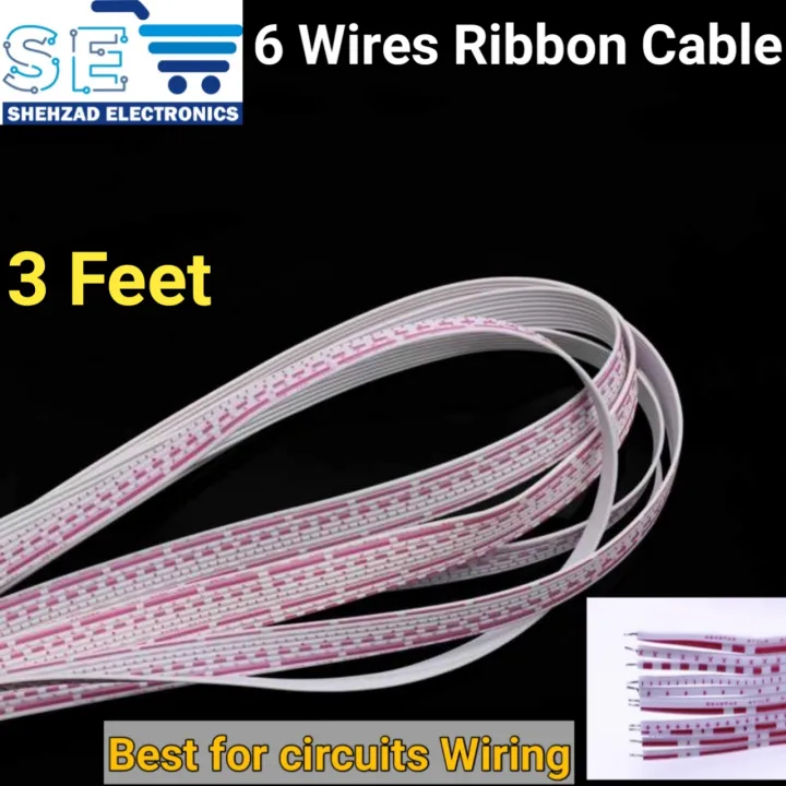 5/6%20Wires%20Flat%20Ribbon%20Cable%20UL2468%2026AWG%20XH2.54%206P%203/6%20Feet%20-%20Image%203