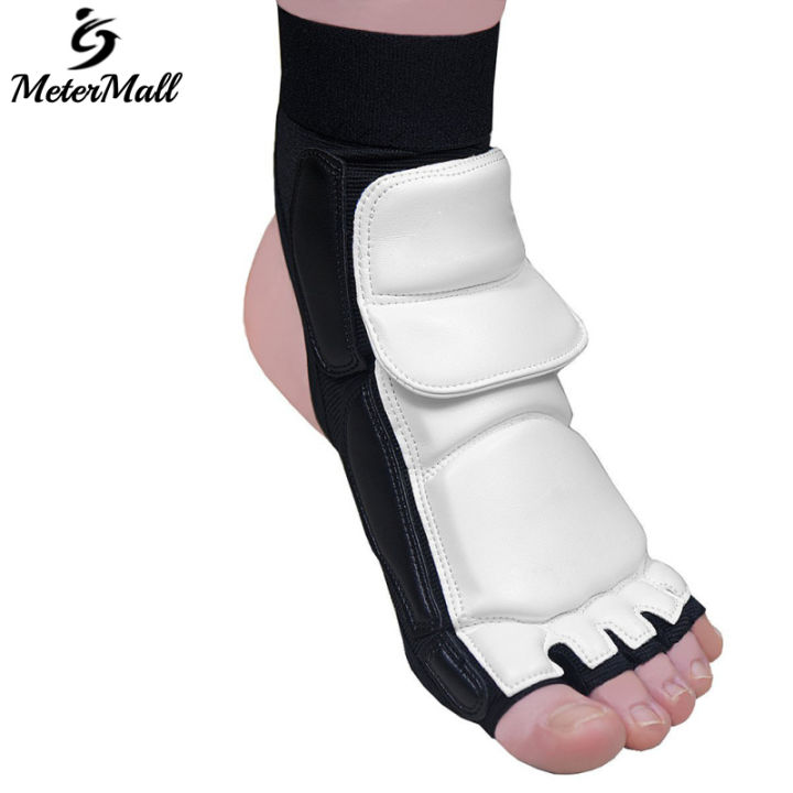 MeterMall Taekwondo Foot Protector Gea Ankle Brace Support Pad Feet Guard For MMA Martial Arts Fight Training Sparring Kung Fu 1 Pair