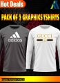 Jersey Graphic Sublimation Full Sleeves Shirt -Pack Of 2 Grey & White. 