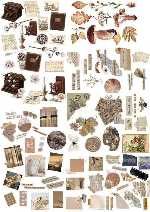 Vintage%20Brown%20theme%20Journaling%20Stickers,%20cute%20stickers,%20A5%20uncut%20stickers,%20sticker%20set,%20Customized%20and%20customized%20stickers%20-%20Image%202
