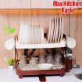 Kasana traders Kitchen Dish drying Rack for Efficient Drying Organization and storage with multiple slots and compartments to hold plates bowls glasses cutlery utensils and other Kitchenware kitchen accessories. 