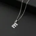 Silver Stainless Steel Alphabet Necklace/Locket/Pendants for Girls/Women with Chain - A to Z Your Customized/personalized Name Alphabets. 