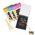 Magic Color Rainbow Scratch Paper Book Black Diy Drawing s Sing Painting Kids cute stationery. 