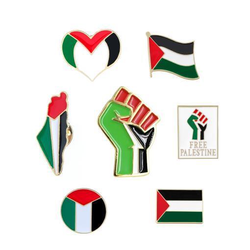 【They all say it looks good】 Free Palestine Flag Brooch National Flag Metal Badge Clothing Accessories Badge