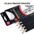 12 Professional Sketch and Drawing Pencils - Art Pencils - Drawing Pencil Kit pack of 12 - 8B to 2H - Graphite Pencils for beginners and Pro Artists. 