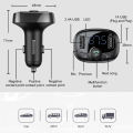 Baseus S-09A T typed Bluetooth MP3 USB Car Charger For Phone 3.4A (Standard edition) With LED Display Car Phone Charger for Oppo Xiaomi - Black. 