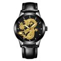 Legoalbest Luxury Dragon Skeleton  Watches For Men Wrist Watch Stainless Steel Strap Gold Clock Waterproof Mens watch. 