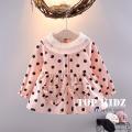 Top Kidz Beautiful Princess Party Birthday Stylish Pink Dot Full Sleeves Shirt for Baby Girls 9236. 