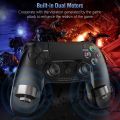Gamóry Wireless Controller for PS4, Controller for PS4/Pro/Slim/ PC, Wireless Controller, Wireless Bluetooth Gamepad Joystick Controller with Dual Vibration/Turbo/ Audio Port/ LED Display. 