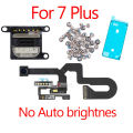 1pcs New Proximity Sensor Light Flex Cable For iPhone 7 8 Plus 5.5 Front Camera with screws earpiece Assembly. 