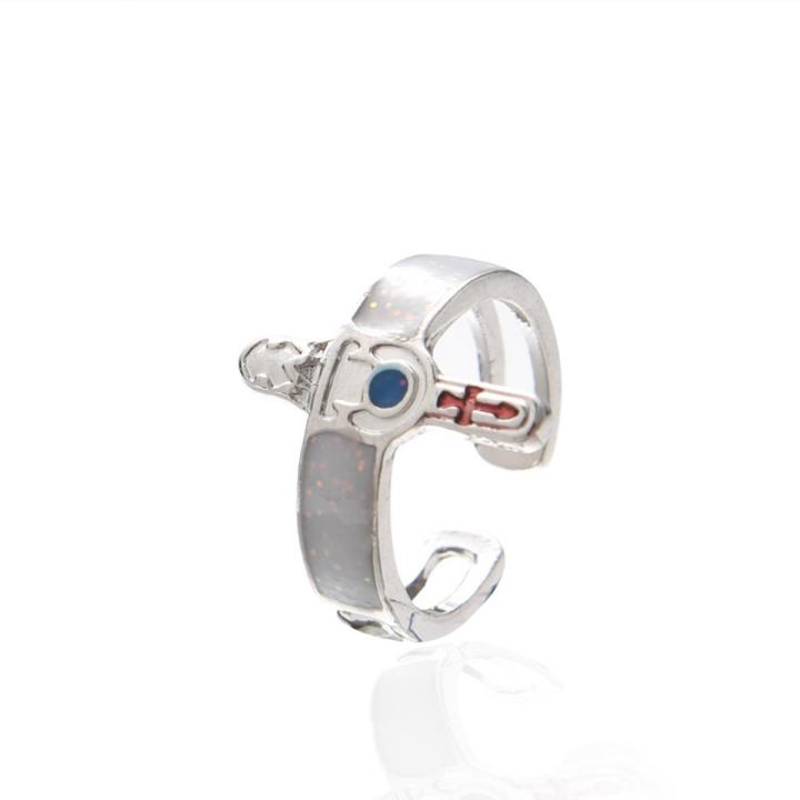 Valentine's Day Matching Vintage Cross Couple Rings Personality Trend Hip Hop Style Adjustable Rings for Men Women Fashion Jewelry