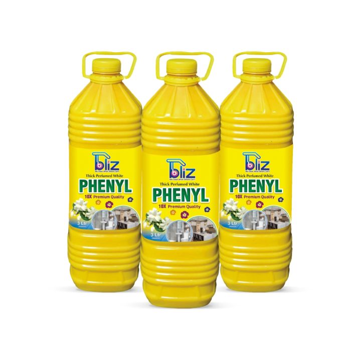 Bliz Perfumed Thick White Phenyl – Pack of 3 (3 Liters Each) | Premium Disinfectant & Floor Cleaner
