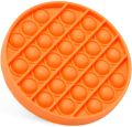 Orange Round Circle Anti-stress and sensory development bubble Fidget Pop It  popping toy,. 