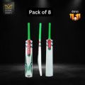 Pack of 8 - Cricket Kit For Adults (Hard Ball Bat + Hard Ball + Gloves + Cricket Kit Bag + Helmet + Leg Pads + Armgard + Thigh Pads). 