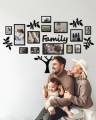 Big Family Tree Photo Frame 3D Wooden Wall Decor with 13 Removable Frames 3mm Thickness Home Decoration Beautifull Wooden Decor and offices and Gift as well. 
