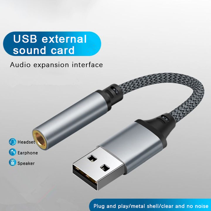 Mua UGREEN USB To Audio Jack Sound Card Adapter With Dual TRS 3-Pole 3.5mm Headphone And Microphone USB To Aux 3.5mm External Audio Converter For Windows Mac Linux PC Laptops Desktops PS5