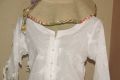 White Stylish embroidery  Chicken cotton. 