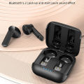 T8 TWS Wireless Bluetooth Headset 5.3 with Noise Reduction, Bass, and Touch Control. 