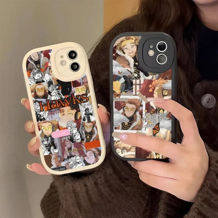 Anime MHA Hawks BNHA Phone Case Hard Leather For iPhone 14 13 12 Mini 11 14 Pro Max Xs X Xr 7 8 Plus 6 6s
