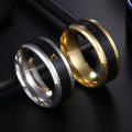 Fashion Ring Smooth Surface Stainless Steel Smart Sensor Body Temperature Ring. 