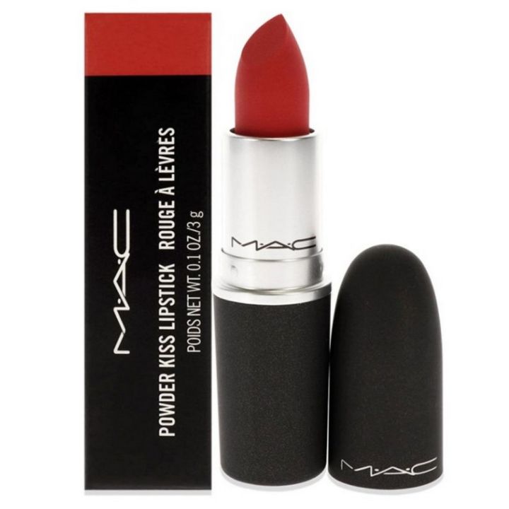 MAC -  Powder Kiss Lipstick Lasting Passion 3G - Beauty by Daraz