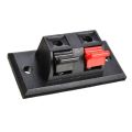 4 Positions 4-Way Spring-Loaded Speaker Terminal Connector – Push-In Audio Jack for DIY Sound Systems. 