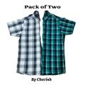 Cherish-Boys cotton Check Shirt Half Sleeves in amazing colors- cool and casual export quality beautiful t-shirt soft cotton party wear shirt for men. 