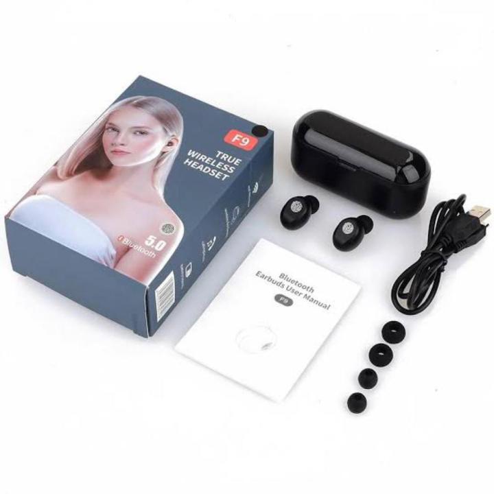 F9 Tws Wireless Earbuds f9 earbuds Bluetooth 5.0 With Active Noise Cancellation In-Ear Headphones Fingerprint Touch Sensor With Mic 2000mah Led Display With Charging Case Better Than M10 M28 M19 Mini Earbuds Air F9 Pro+ M90 Pro Sports Best Waterproof Ai