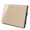 AC 110V-240V 1 Way 1 Gang Crystal Glass Panel LED Light Smart Touch Screen Wall Switch. 