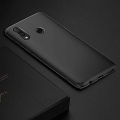 Realme 3 Soft Silicon Matte Black Back Cover Case Airbag Antishock With Camera Protection Bump. 