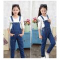 "Glowing Blue Denim Romper for Baby Girls - Dress Up Your Baby Girls Stylishly in Our Glowing Blue Romper: Fashionable, Trendy, Premium Quality, and Finely Stitched". 