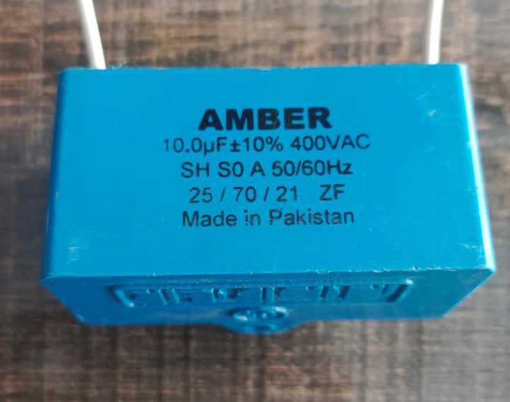 Amber 10 UF Capacitor For Washing Machine and Dryer Usage Good Quality Capacitor