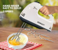 FRAKIN Scarlet Beater Electric Egg Beater Hand Mixer with Stainless Steel ATTACHMENTS (Includes Components : 1 Hand Mixer & 2 Hooks Set). 
