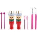 French Knitter Tool 2 Pack, Wooden Knitting Dolly Set Spool Knitting Doll Knitting Loom Toy for Making Bracelets, Etc. 