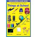 Things at School vocabulary English p01 - Board and Chart Graphics Flex sheet Panaflex Penaflex pana pena flex for Learning Education and Decoration of Class Room of School and College with customise Your School and Teacher Name. 