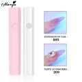 Monja White Mini Portable Nail Quick Drying Lamp Handheld UV Adhesive Glue Lamp USB Charging Nail Flashlight DIY Makeup Tools. 
