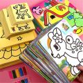 【10 pcs】Creative DIY Sand Painting Kids Montessori Toys Children Crafts Doodle Colour Sand Art Drawing Paper Educational Toy. 