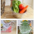 Stainless Steel Foldable Rinse Strain Fry Basket Multifunction Folding Basket Telescopic Fried Filter Drainage Rack Strainer Net. 