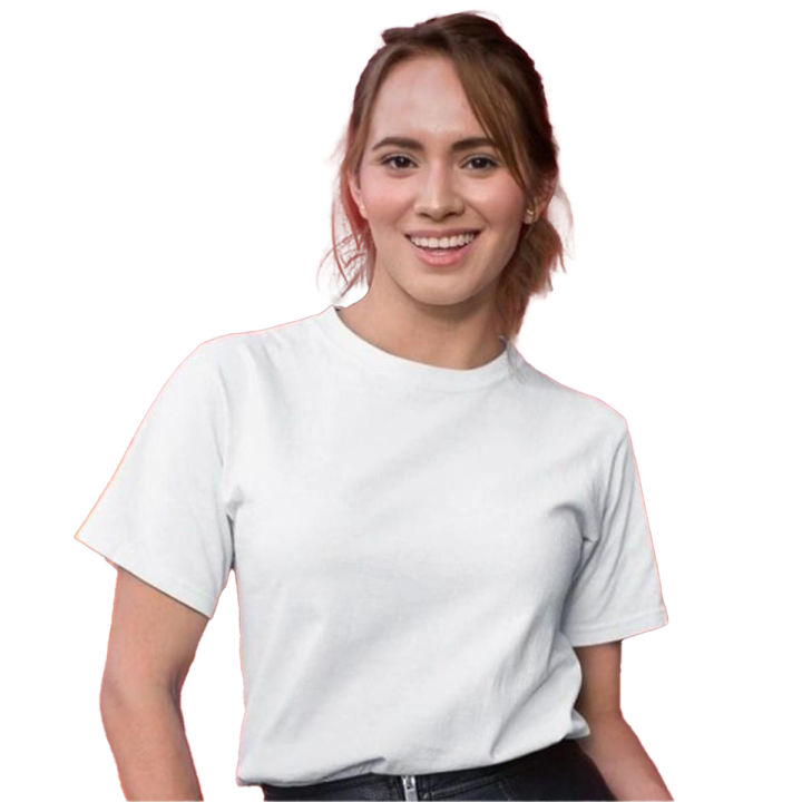 White%20plain%20T%20shirt%20for%20Girls%20and%20Women%20-%20Image%202