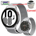 Stainless Steel Magnetic Curved Watch Band Strap For Samsung Galaxy Watch 4 Classic and Galaxy Watch 4 44mm 40mm. 