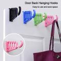 Room Decoration Items 4 Hole Durable Plastic Door Hangers For Clothes Over Door Hanger Hooks For Hanging Home Accessories For Hanging Coat Clothes Towels Small Bag Hanger -1Pc. 