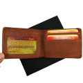 Small Size Brown Leather Wallet. 